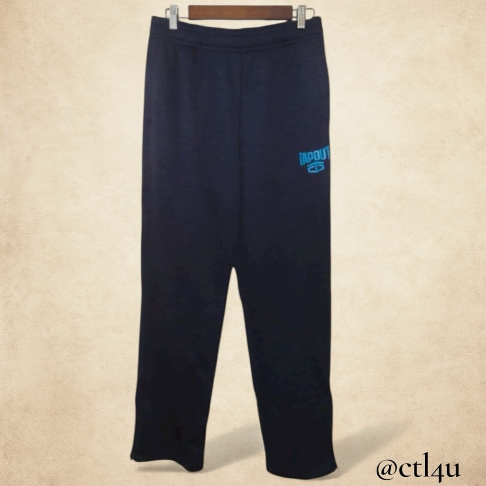 Tapout Men's Dark Blue Athletic Drawstring Zip Ankle Sweatpants Size M